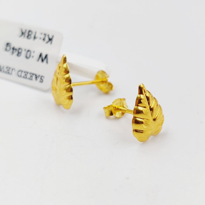 18K حلق برغي اطفال-مجوهرات الشيخ سعيد-Saeed Jewelry