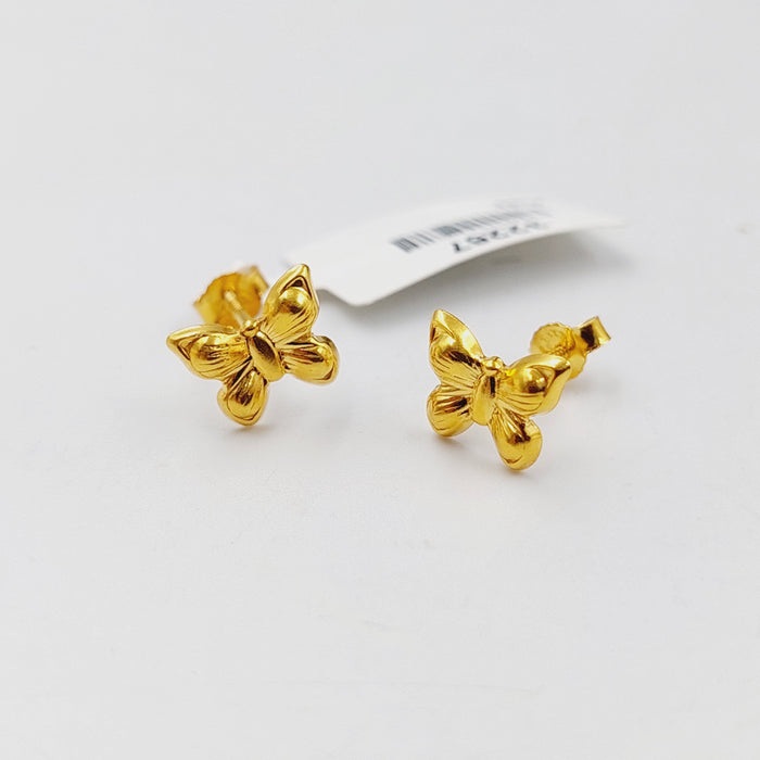 18K حلق برغي اطفال-مجوهرات الشيخ سعيد-Saeed Jewelry