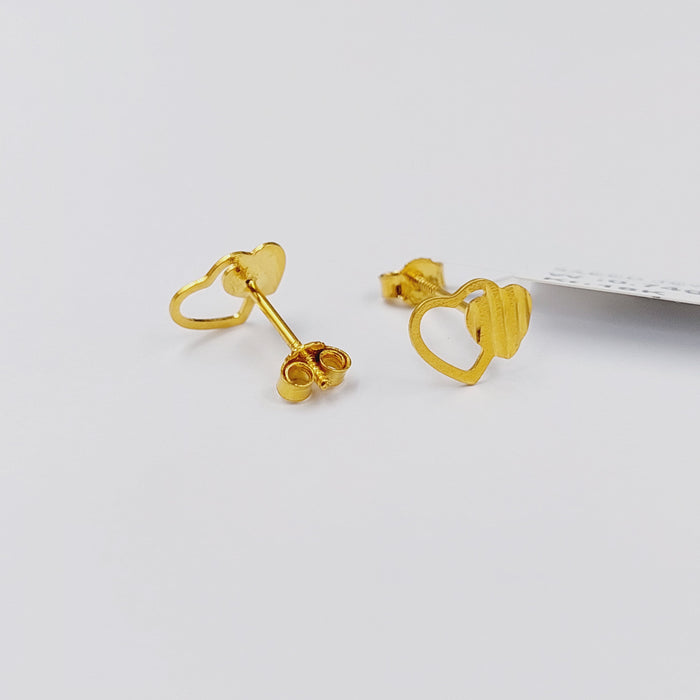 18K حلق برغي اطفال-مجوهرات الشيخ سعيد-Saeed Jewelry