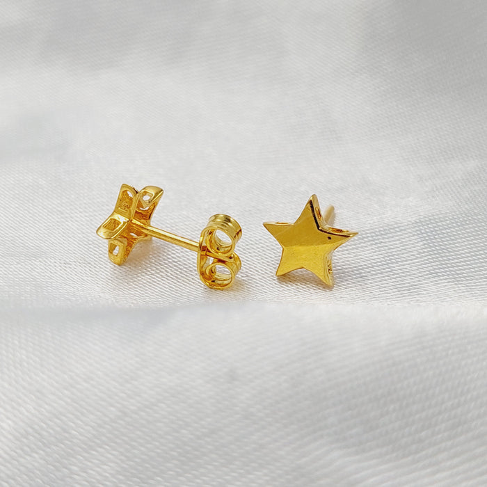21K حلق برغي اطفال-مجوهرات الشيخ سعيد-Saeed Jewelry