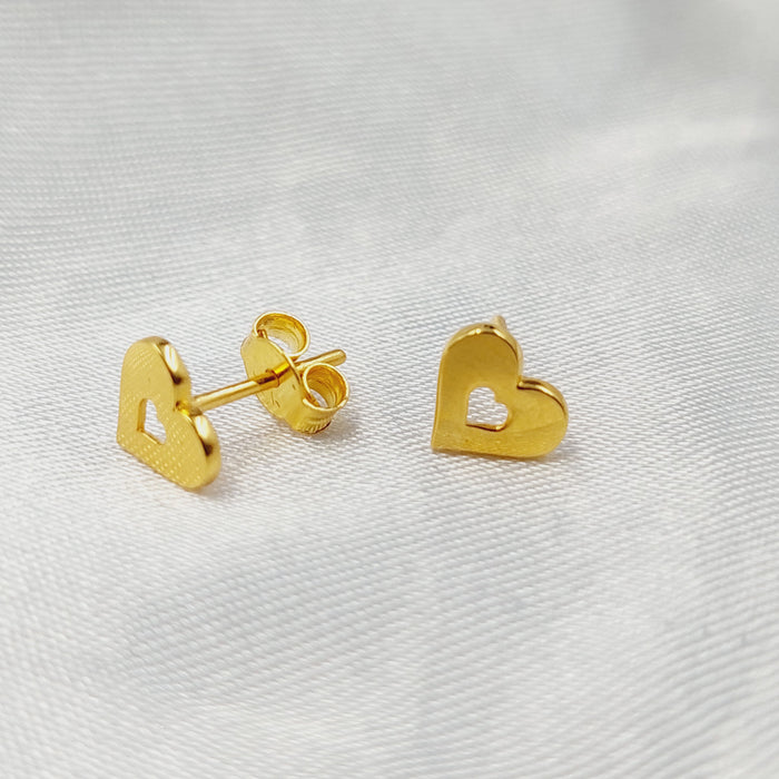 21K حلق برغي اطفال-مجوهرات الشيخ سعيد-Saeed Jewelry