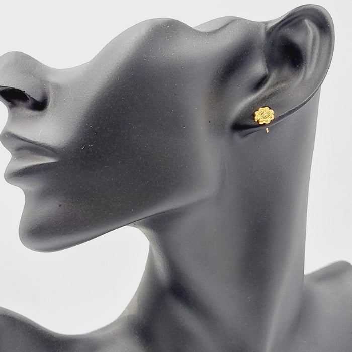 18K حلق برغي اطفال-مجوهرات الشيخ سعيد-Saeed Jewelry