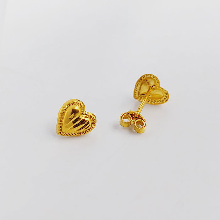 18K حلق برغي اطفال-مجوهرات الشيخ سعيد-Saeed Jewelry