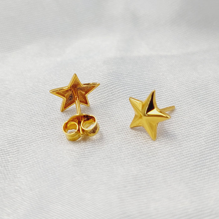 21K حلق برغي اطفال-مجوهرات الشيخ سعيد-Saeed Jewelry