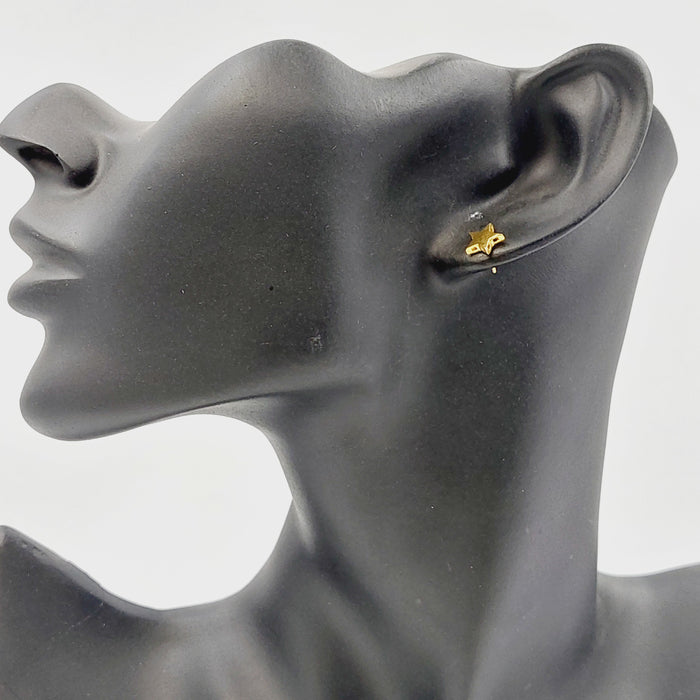 21K حلق برغي اطفال-مجوهرات الشيخ سعيد-Saeed Jewelry