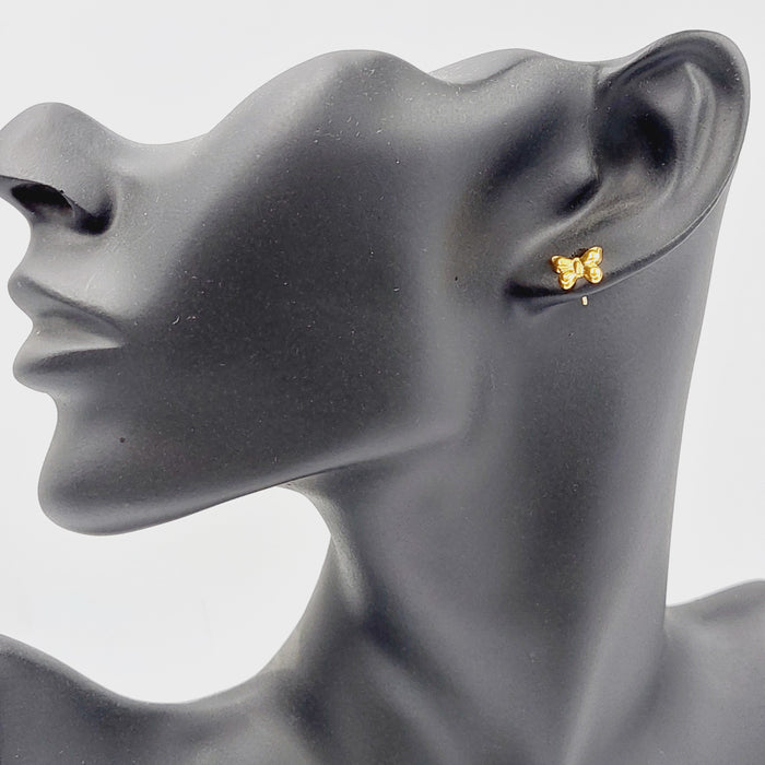 18K حلق برغي اطفال-مجوهرات الشيخ سعيد-Saeed Jewelry