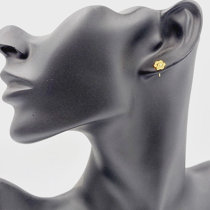 18K حلق برغي اطفال-مجوهرات الشيخ سعيد-Saeed Jewelry