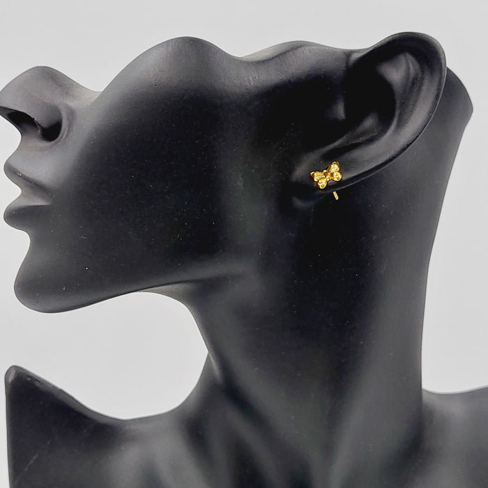 18K حلق برغي اطفال-مجوهرات الشيخ سعيد-Saeed Jewelry