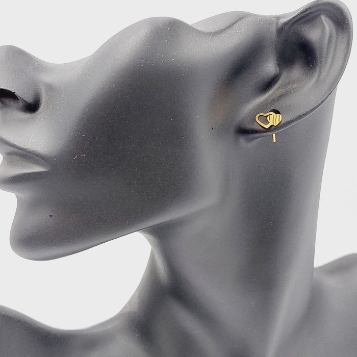 18K حلق برغي اطفال-مجوهرات الشيخ سعيد-Saeed Jewelry