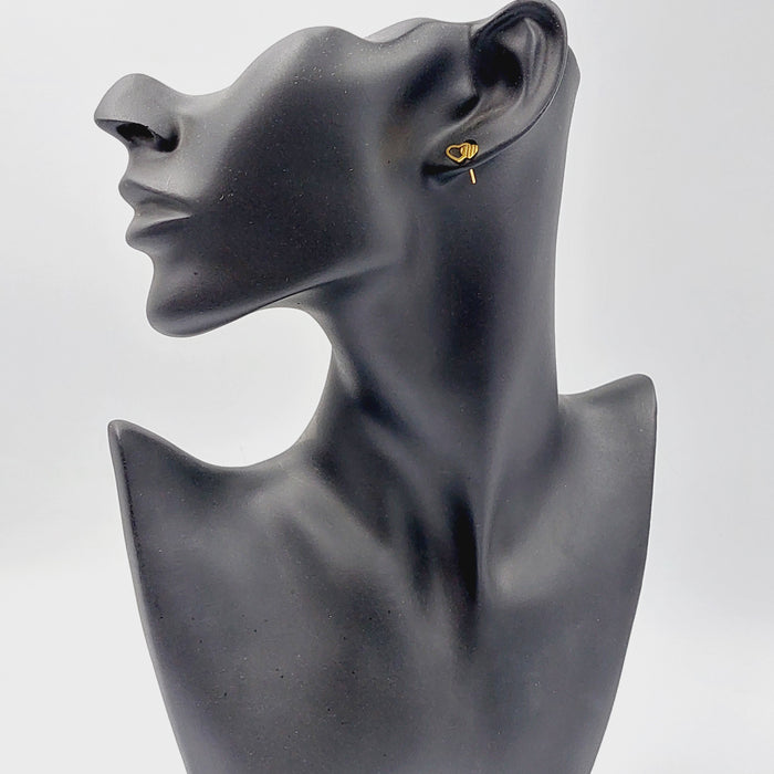 18K حلق برغي اطفال-مجوهرات الشيخ سعيد-Saeed Jewelry