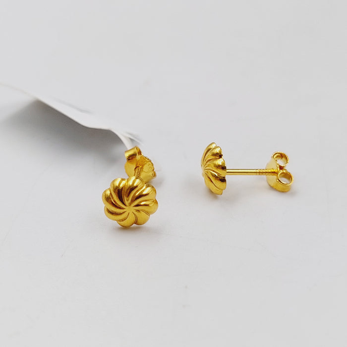 18K حلق برغي اطفال-مجوهرات الشيخ سعيد-Saeed Jewelry
