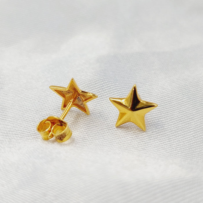 21K حلق برغي اطفال-مجوهرات الشيخ سعيد-Saeed Jewelry