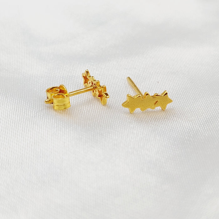 21K حلق برغي اطفال-مجوهرات الشيخ سعيد-Saeed Jewelry