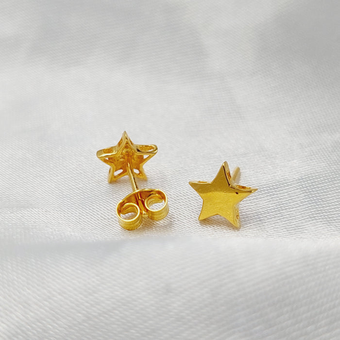 21K حلق برغي اطفال-مجوهرات الشيخ سعيد-Saeed Jewelry
