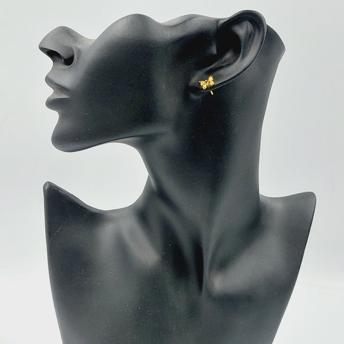 18K حلق برغي اطفال-مجوهرات الشيخ سعيد-Saeed Jewelry