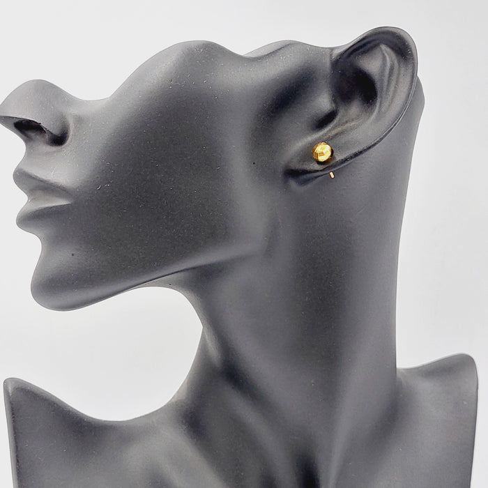 18K حلق برغي اطفال-مجوهرات الشيخ سعيد-Saeed Jewelry