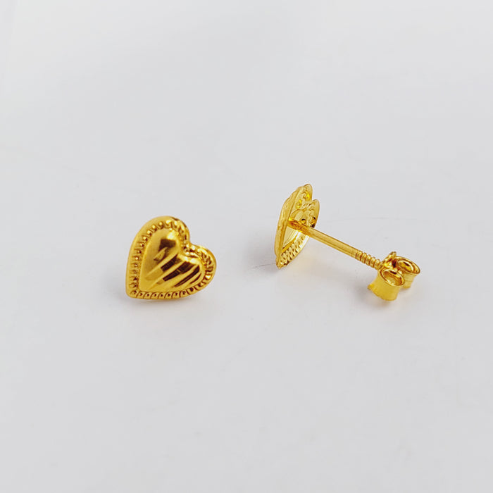 18K حلق برغي اطفال-مجوهرات الشيخ سعيد-Saeed Jewelry