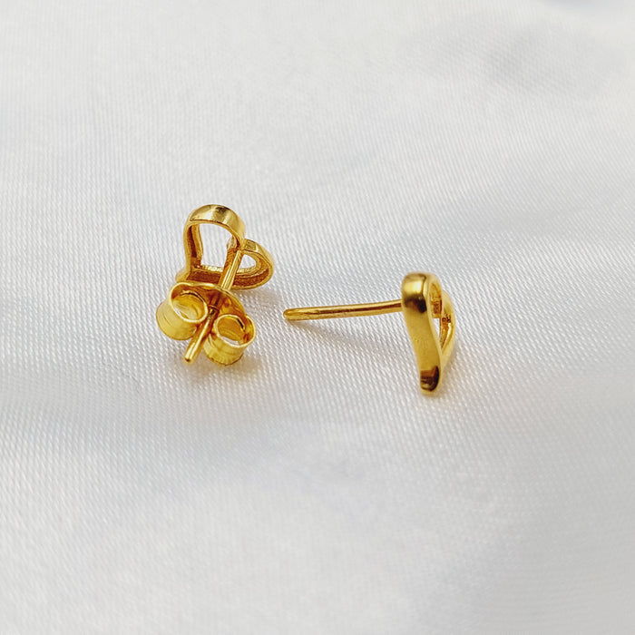 21K حلق برغي اطفال-مجوهرات الشيخ سعيد-Saeed Jewelry