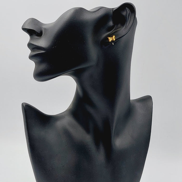 18K حلق برغي اطفال-مجوهرات الشيخ سعيد-Saeed Jewelry