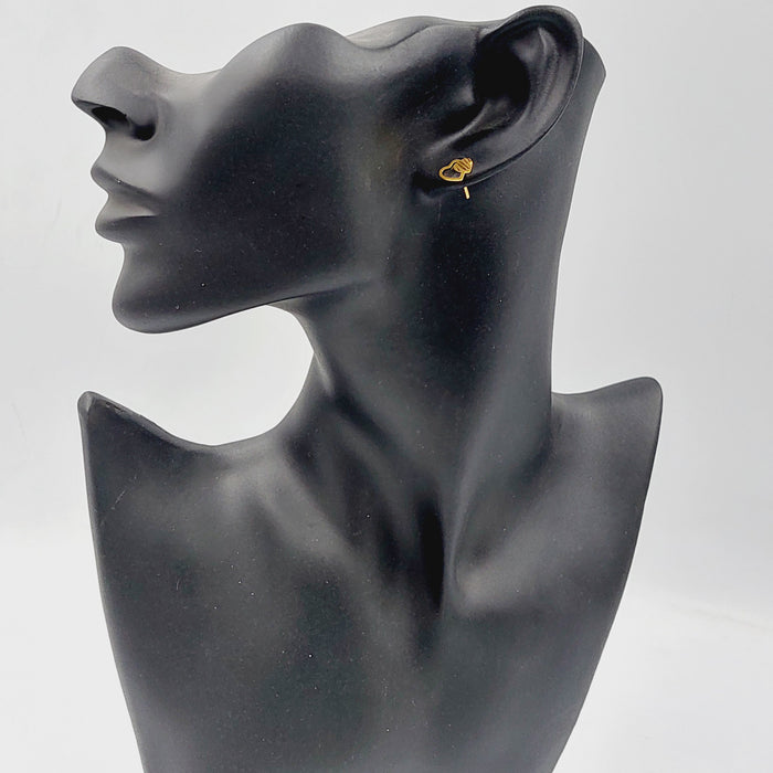 18K حلق برغي اطفال-مجوهرات الشيخ سعيد-Saeed Jewelry