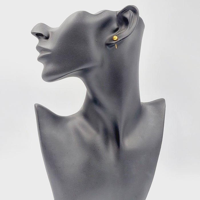 18K حلق برغي اطفال-مجوهرات الشيخ سعيد-Saeed Jewelry