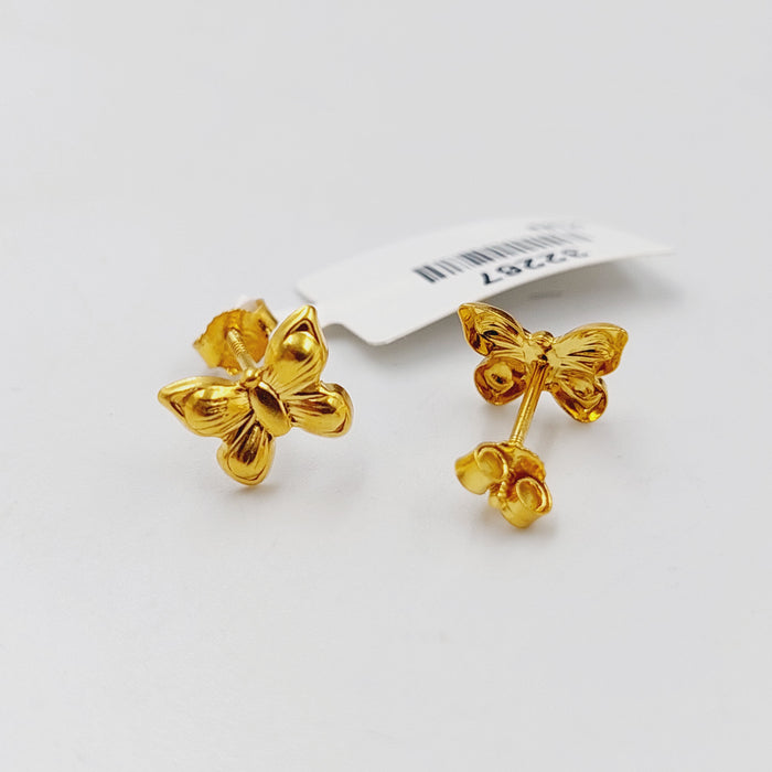 18K حلق برغي اطفال-مجوهرات الشيخ سعيد-Saeed Jewelry