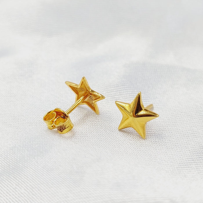 21K حلق برغي اطفال-مجوهرات الشيخ سعيد-Saeed Jewelry