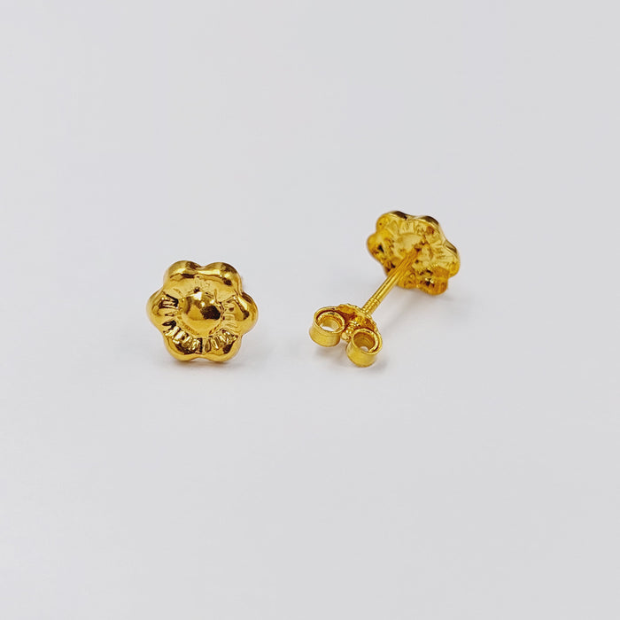 18K حلق برغي اطفال-مجوهرات الشيخ سعيد-Saeed Jewelry