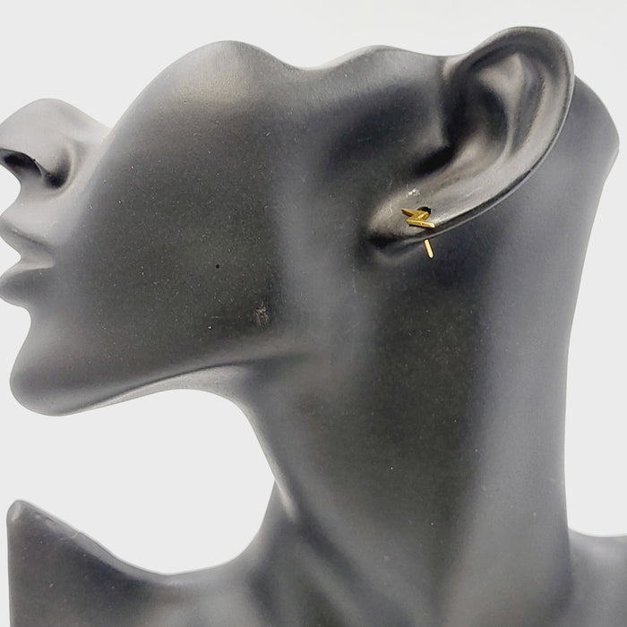 21K حلق برغي اطفال-مجوهرات الشيخ سعيد-Saeed Jewelry
