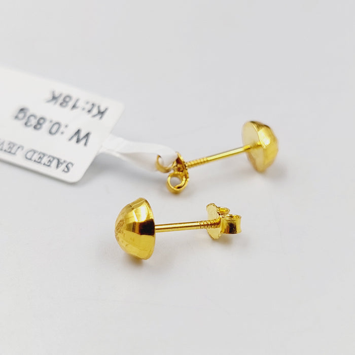 18K حلق برغي اطفال-مجوهرات الشيخ سعيد-Saeed Jewelry