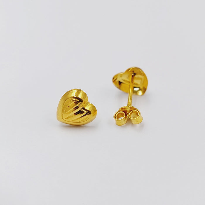 18K حلق برغي اطفال-مجوهرات الشيخ سعيد-Saeed Jewelry