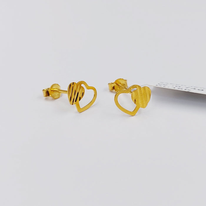 18K حلق برغي اطفال-مجوهرات الشيخ سعيد-Saeed Jewelry