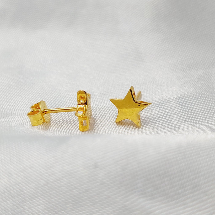 21K حلق برغي اطفال-مجوهرات الشيخ سعيد-Saeed Jewelry
