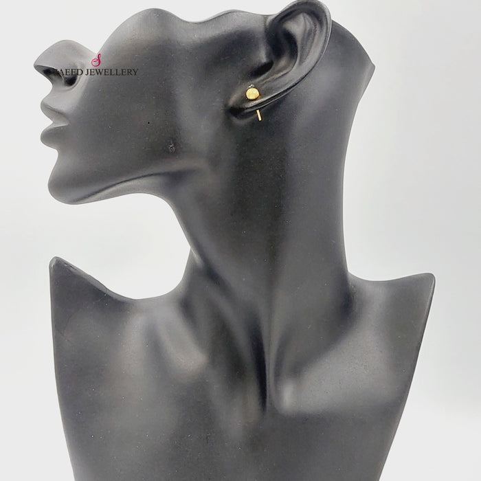 18K حلق برغي اطفال-مجوهرات الشيخ سعيد-Saeed Jewelry