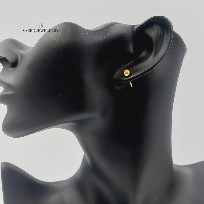 18K حلق برغي اطفال-مجوهرات الشيخ سعيد-Saeed Jewelry