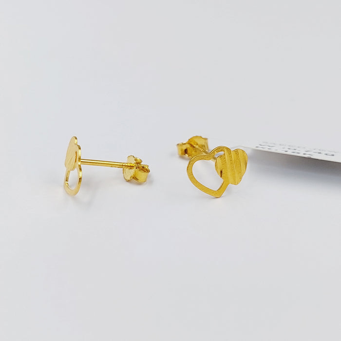 18K حلق برغي اطفال-مجوهرات الشيخ سعيد-Saeed Jewelry