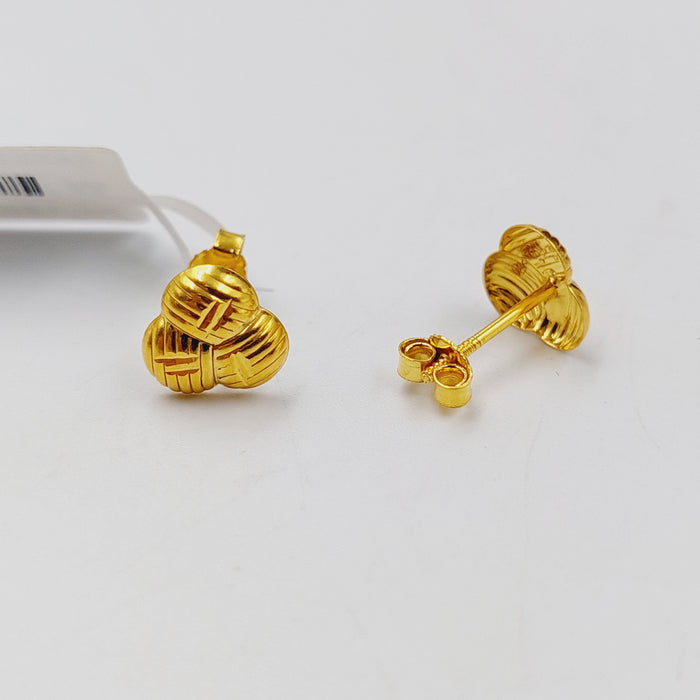 18K حلق برغي اطفال-مجوهرات الشيخ سعيد-Saeed Jewelry