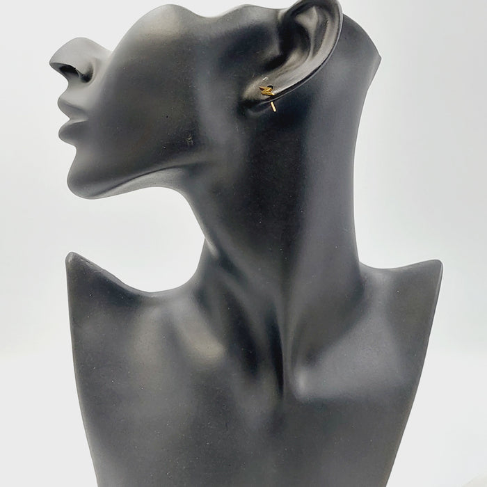 21K حلق برغي اطفال-مجوهرات الشيخ سعيد-Saeed Jewelry