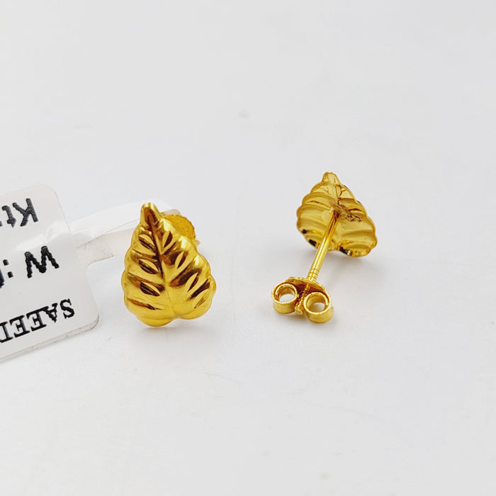 18K حلق برغي اطفال-مجوهرات الشيخ سعيد-Saeed Jewelry