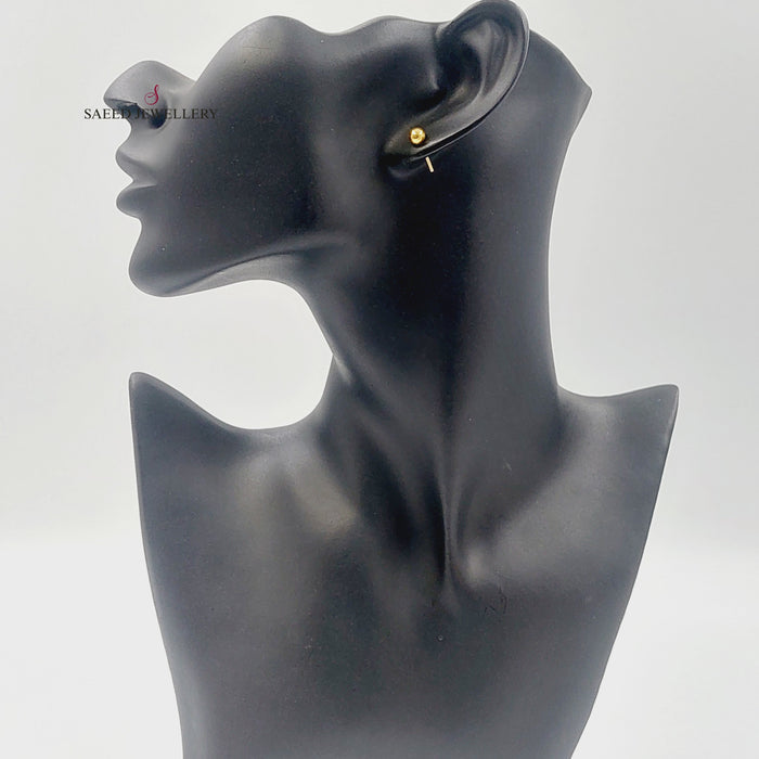 18K حلق برغي اطفال-مجوهرات الشيخ سعيد-Saeed Jewelry