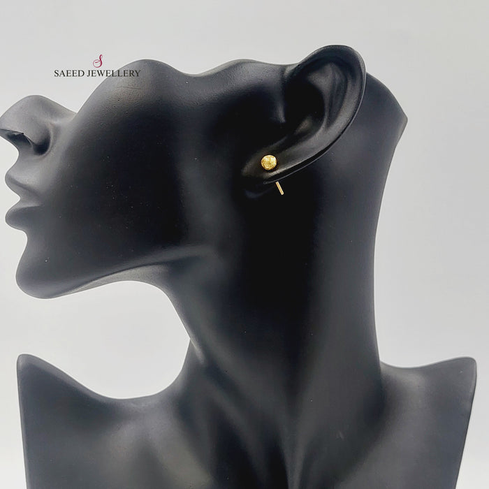 18K حلق برغي اطفال-مجوهرات الشيخ سعيد-Saeed Jewelry
