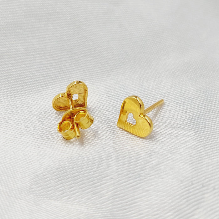 21K حلق برغي اطفال-مجوهرات الشيخ سعيد-Saeed Jewelry