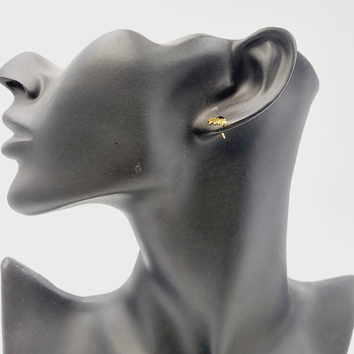 21K حلق برغي اطفال-مجوهرات الشيخ سعيد-Saeed Jewelry
