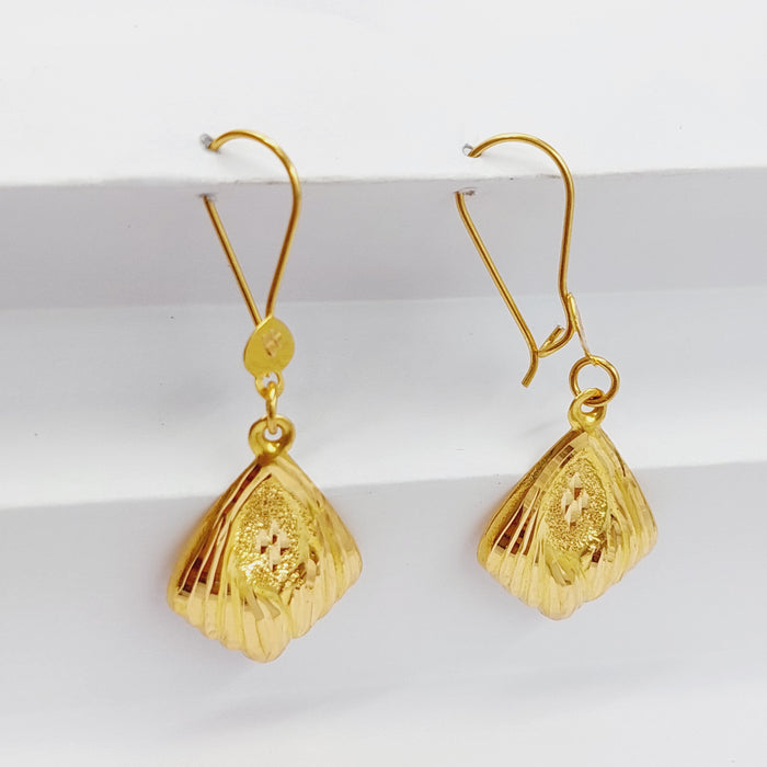 Classic Earrings Made Of 21K Yellow Gold by Saeed Jewelry-28298