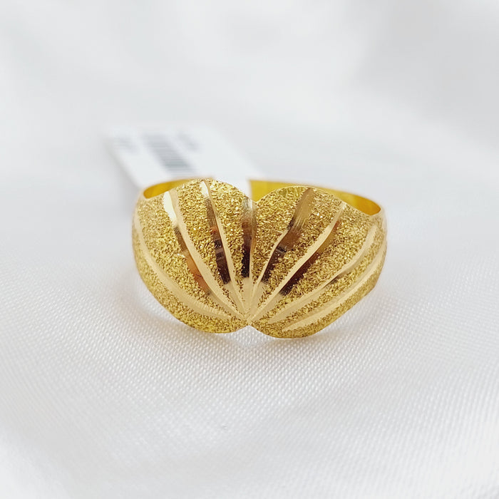 21K Classic Ring Made of 21K Yellow Gold by Saeed Jewelry-21377
