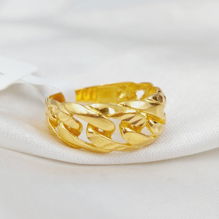 21K Classic Ring Made of 21K Yellow Gold by Saeed Jewelry-25644