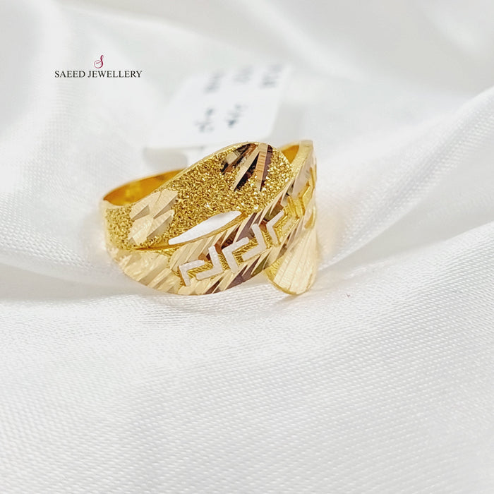 21K Classic Ring Made of 21K Yellow Gold by Saeed Jewelry-27304