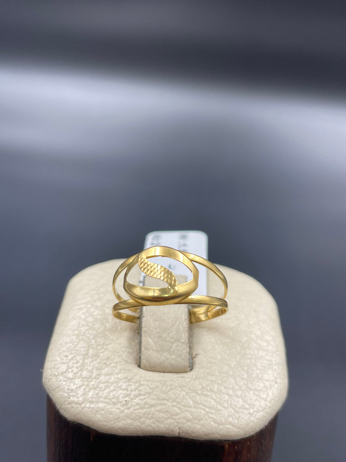 21K Classic Ring Made of 21K Yellow Gold by Saeed Jewelry-21158