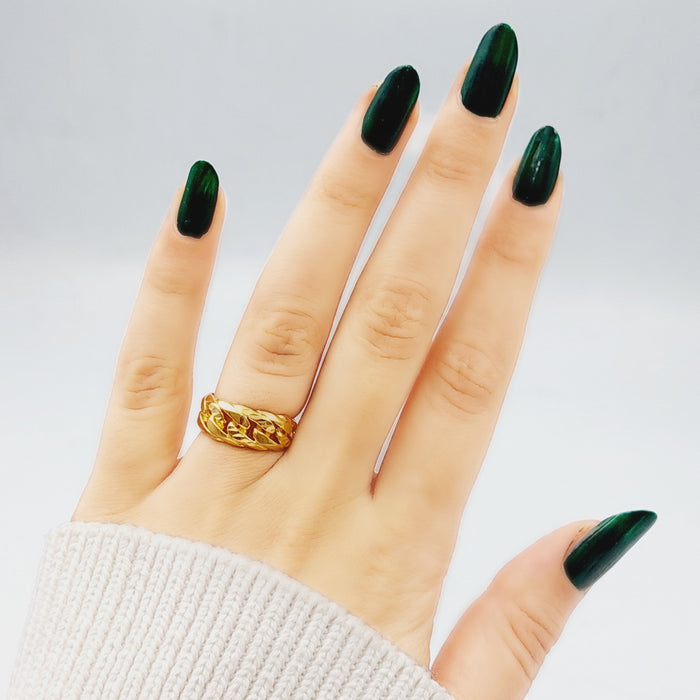 21K Classic Ring Made of 21K Yellow Gold by Saeed Jewelry-25644