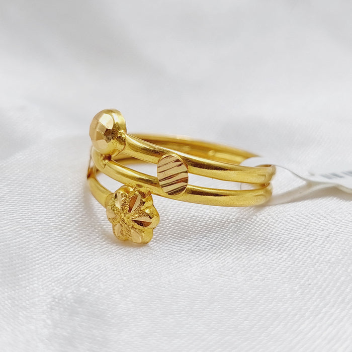 21K Classic Ring Made of 21K Yellow Gold by Saeed Jewelry-21292